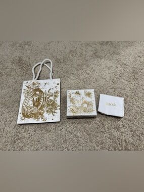 Dior Jewelry Gift Box and Pouch, for earrings and bracelet. Holiday edition.